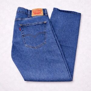 Levis 505 Jeans Mens 38x30 Regular Straight Medium Wash Denim Pants